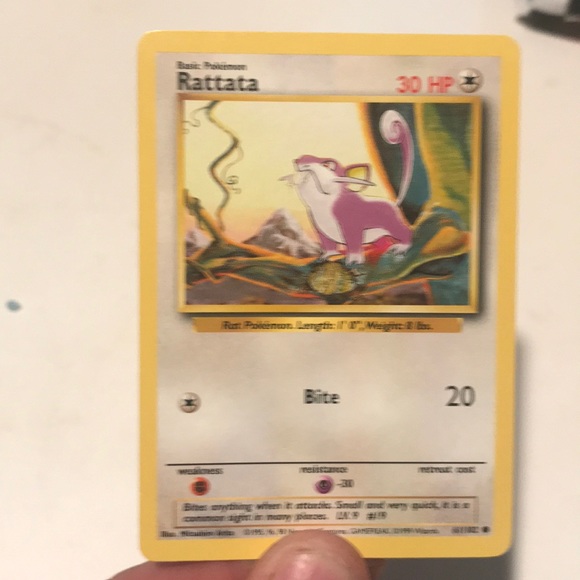 Rattata Pokemon Card (base set)